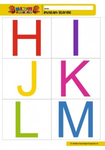 003 - fise cu litere de tipar HIJKLM - Color