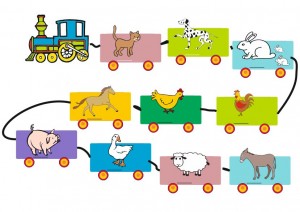 01- tren cu animale domestice