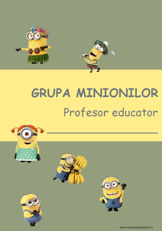 afis clasa/grupa minionilor